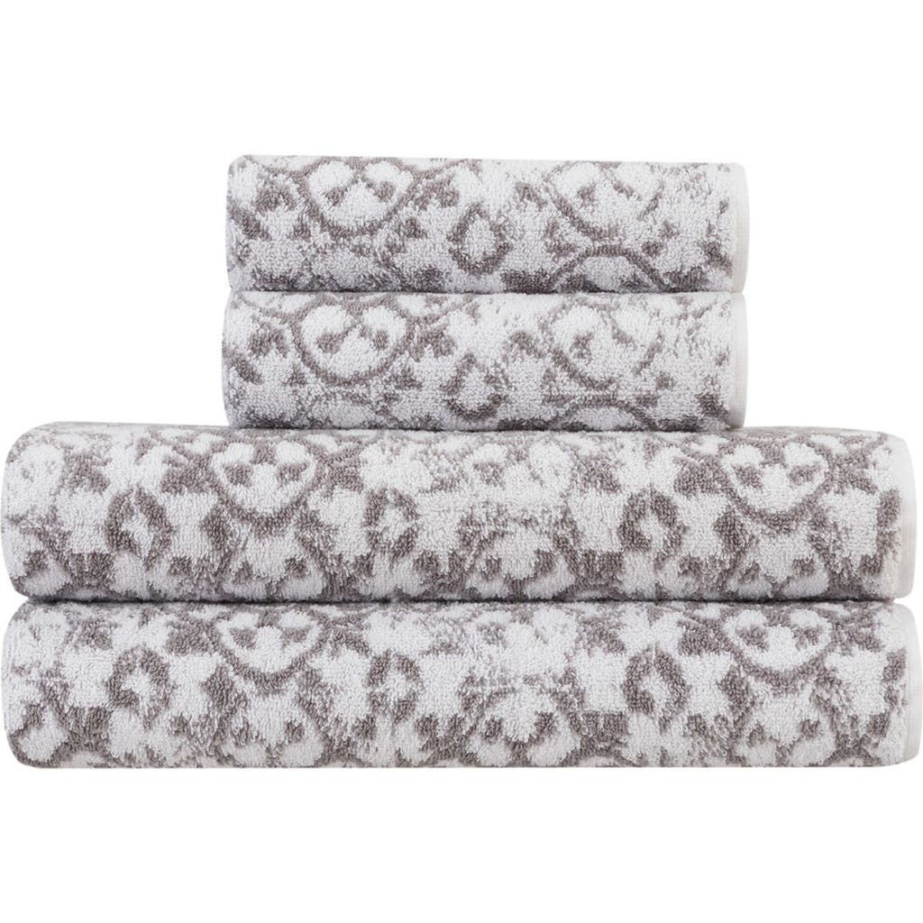 Jessica Simpson Aziza 4-piece Bath Essentials Set In Skyrocket Grey