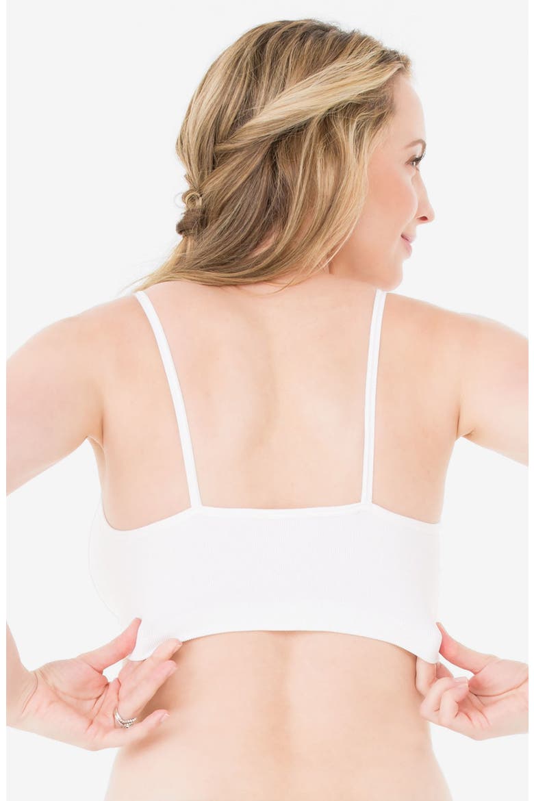 Ingrid & Isabel® Seamless Maternity Sleep Bra, Alternate, color, WHITE
