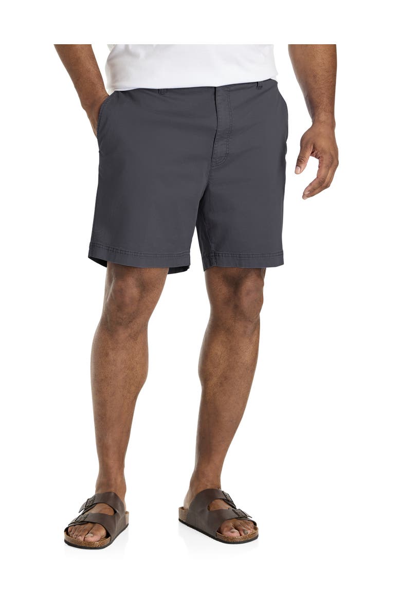 True Nation by DXL Big & Tall Clubhouse Chino Shorts, Main, color, Obsidian