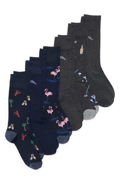 6-Pack Assorted Crew Socks