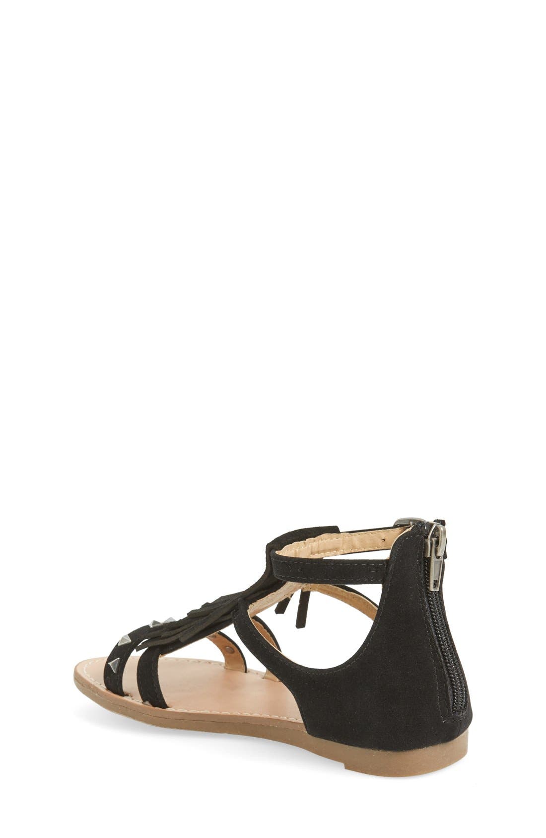 DV by Dolce Vita 'Bazia' Fringe Sandal, Alternate, color, BLACK