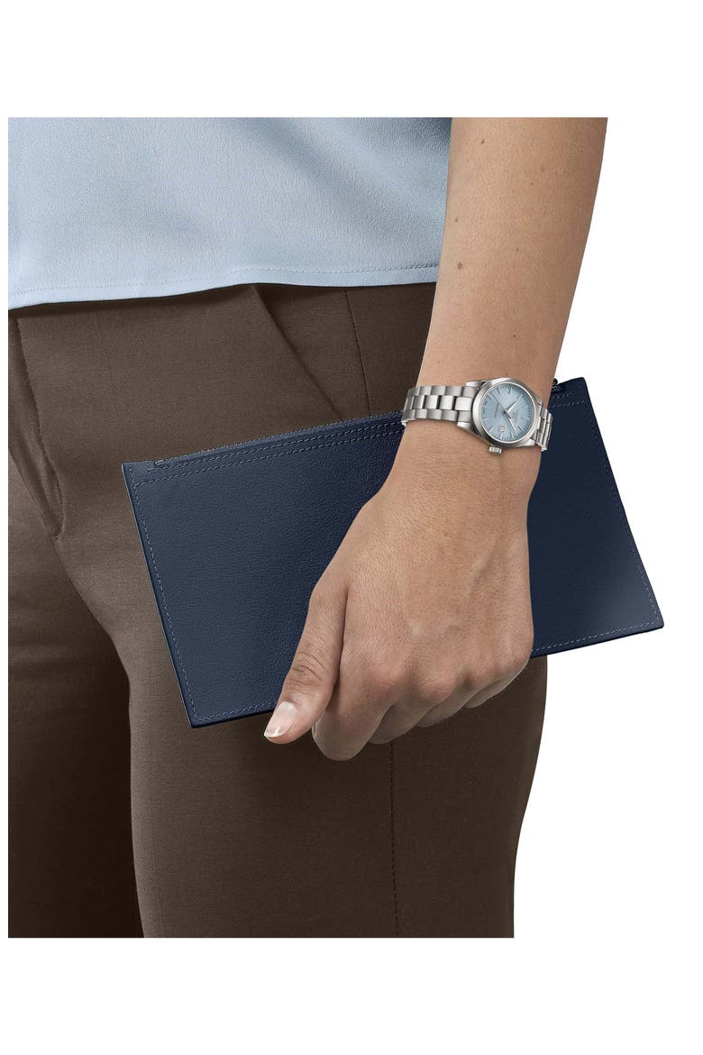 T-My Lady Automatic Bracelet Watch, 29.3mm, Alternate, color, ICE BLUE