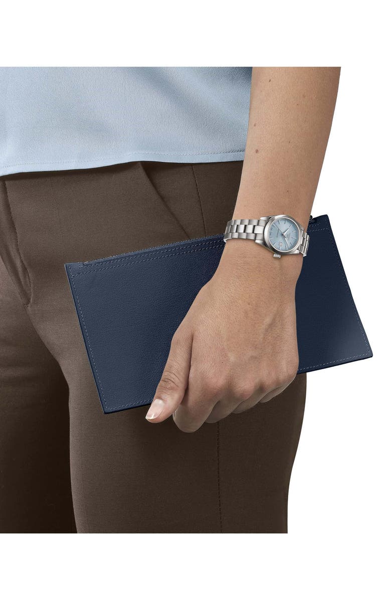 Tissot T-My Lady Automatic Bracelet Watch, 29.3mm, Alternate, color, Ice Blue