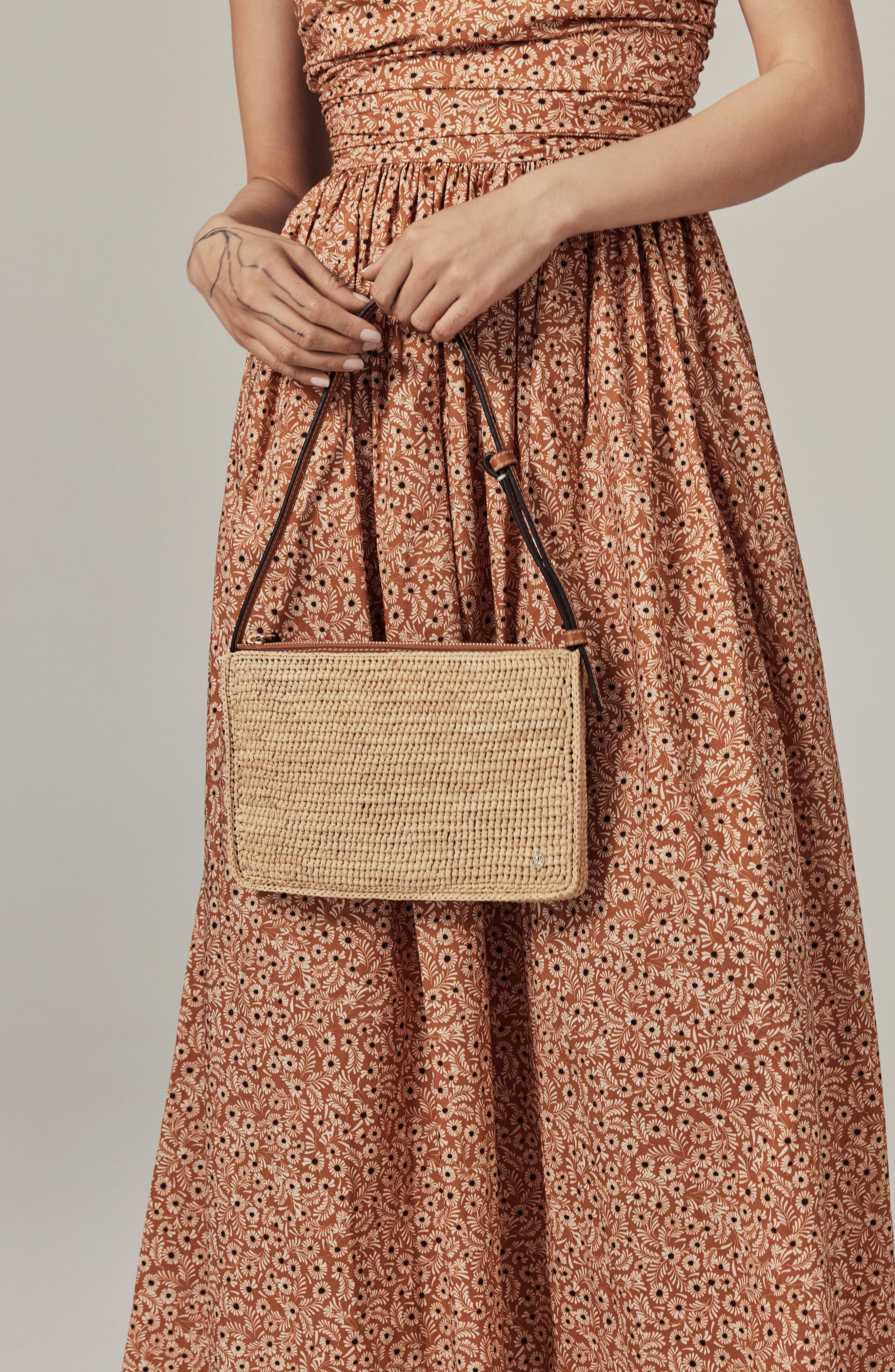 Helen Kaminski Kumana Raffia Shoulder Bag, Alternate, color, Natural