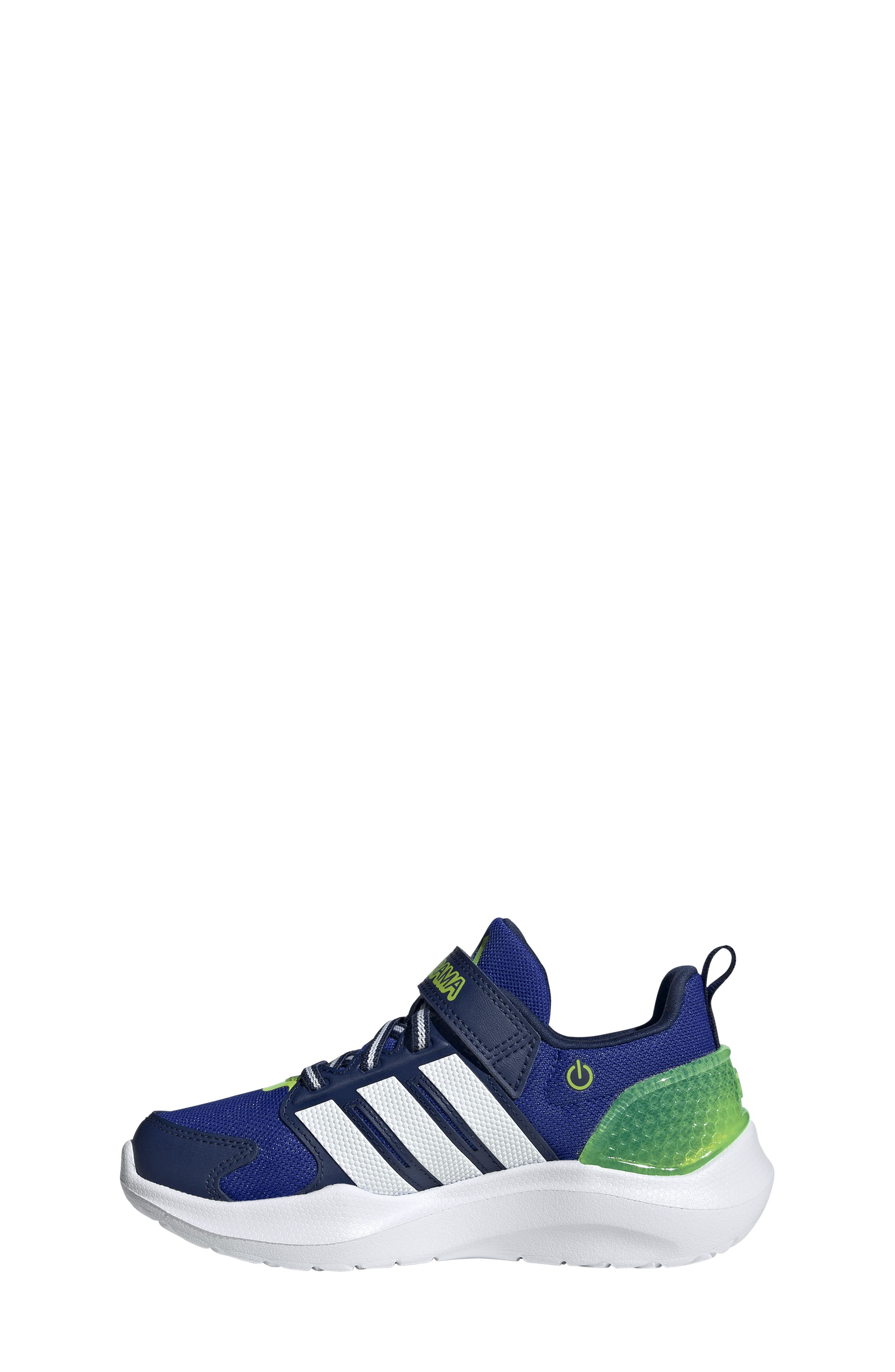 adidas Kids' Lightorama Sneaker, Alternate, color, Lucid Blue/ White/ Solar Slime