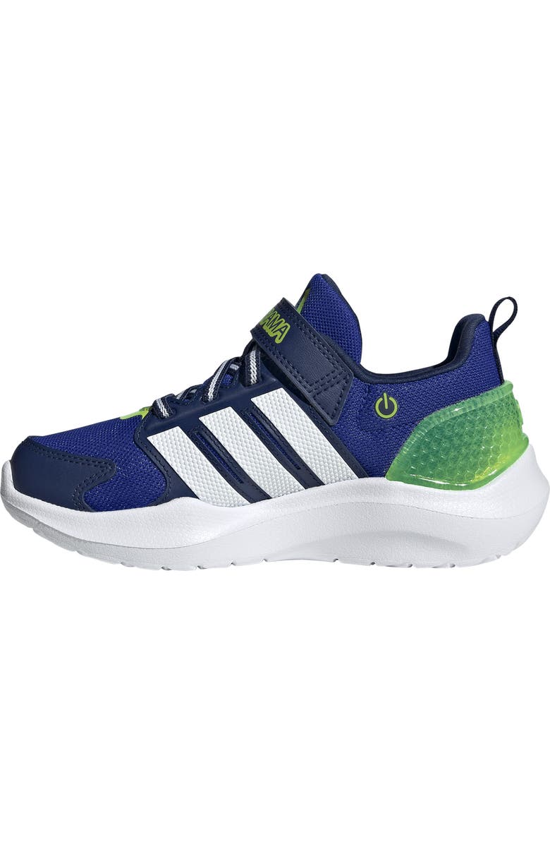 adidas Kids' Lightorama Sneaker, Alternate, color, Lucid Blue/ White/ Solar Slime