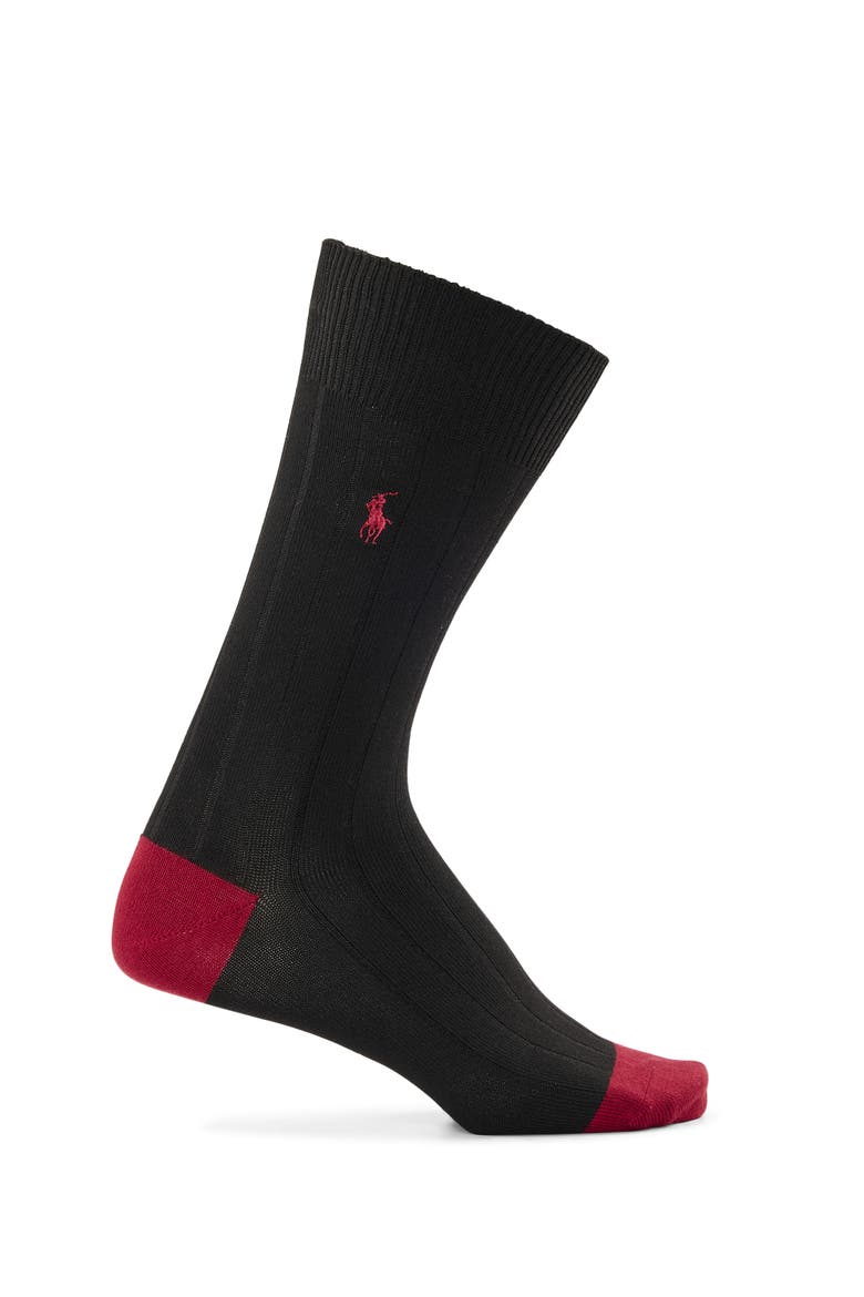 Big & Tall 3-pk Colorblocked Ribbed Dress Socks, Alternate, color, NEW BLACK