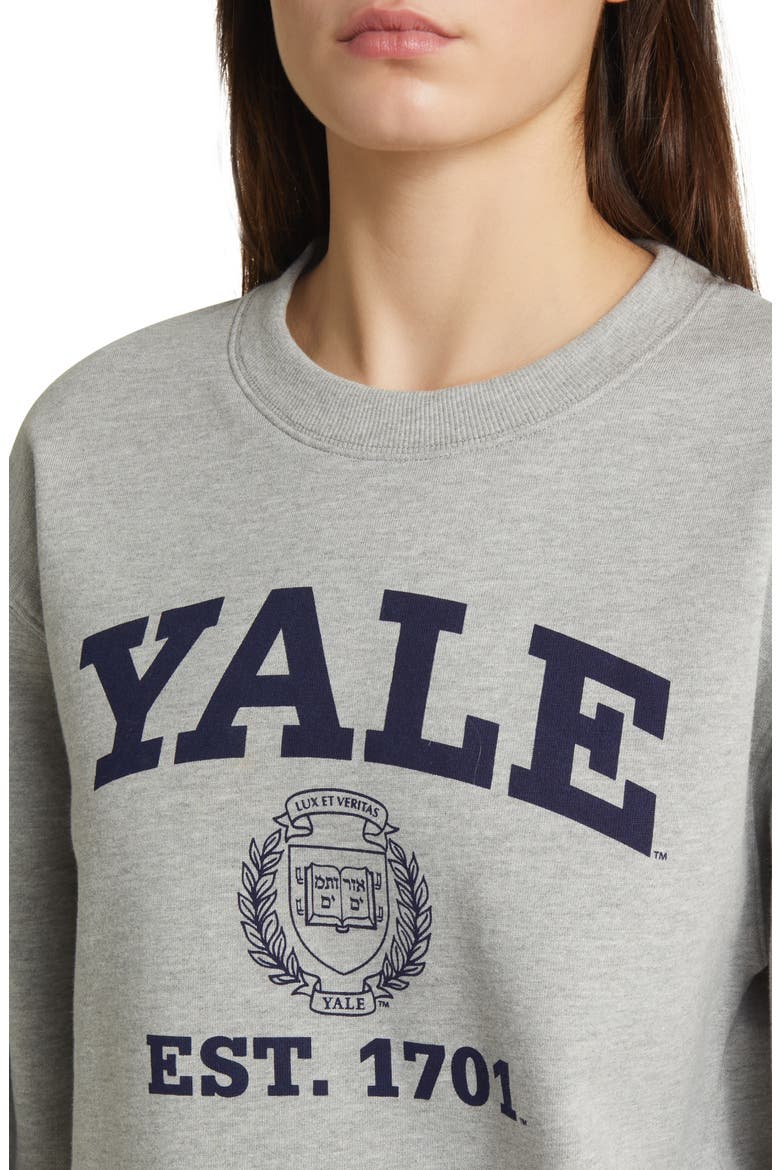 Yale Graphic Sweatshirt, Alternate, color, HEATHER GREY