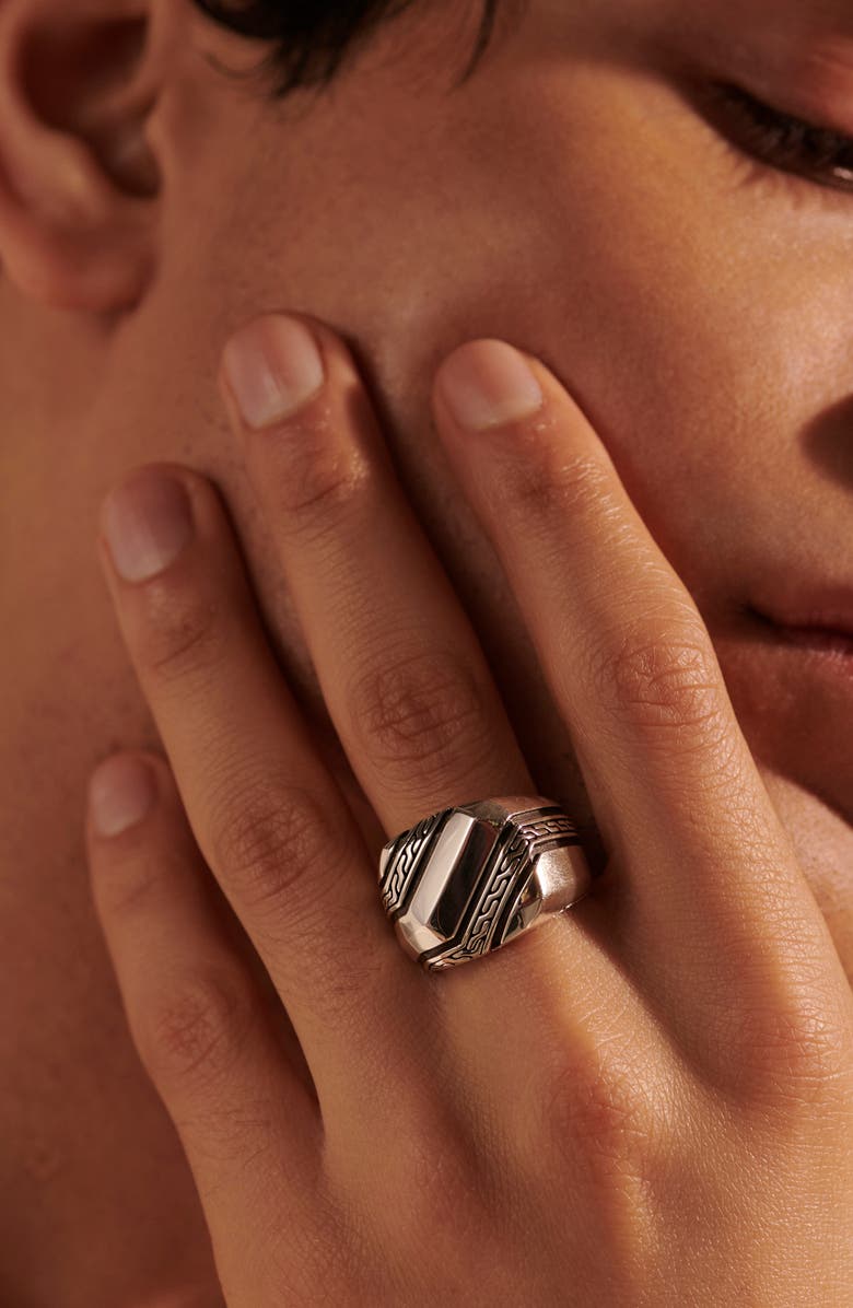 John Hardy Classic Chain Signet Ring, Alternate, color, 