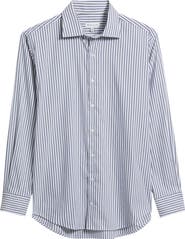 Peter Millar Cannon Crown Lite Stripe Performance Twill Button-Up Shirt