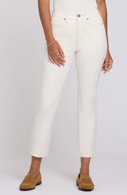 NYDJ Billie Mini High Waist Fray Hem Ankle Bootcut Jeans