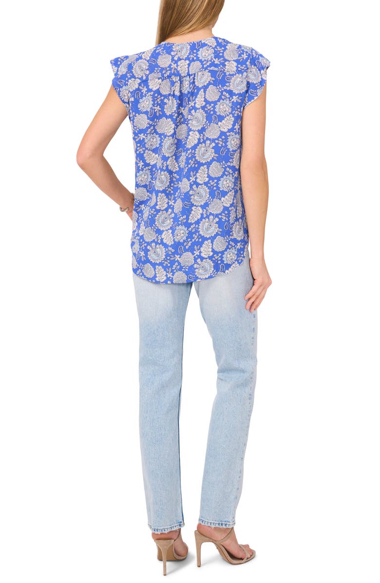 Vince Camuto V-Neck Flutter Sleeve Top, Alternate, color, 