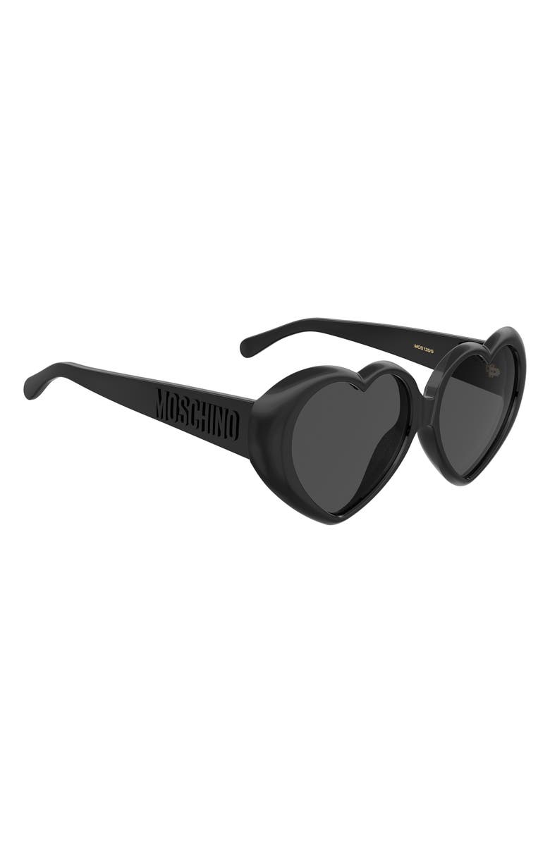 Moschino 57mm Heart Sunglasses, Alternate, color, 