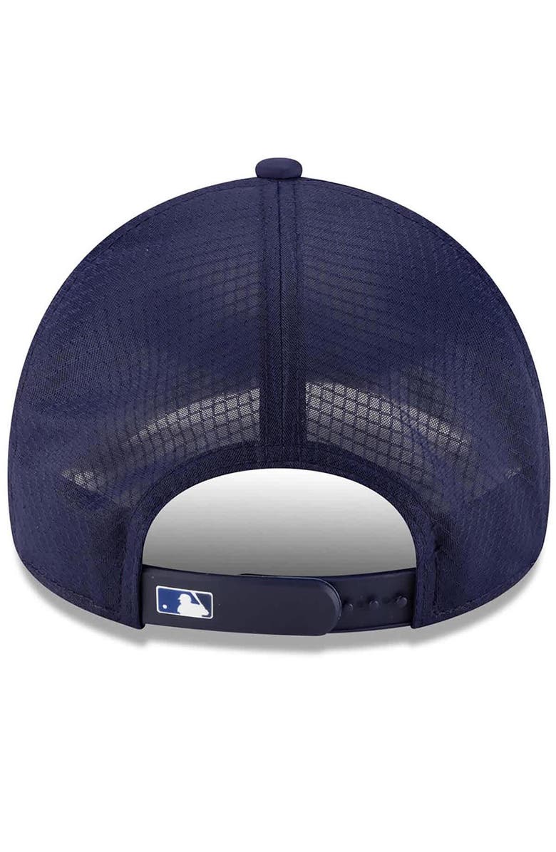New Era Men's New Era Navy Toronto Blue Jays 2026 Batting Practice Apex 9FORTY Adjustable Trucker Hat, Alternate, color, Navy