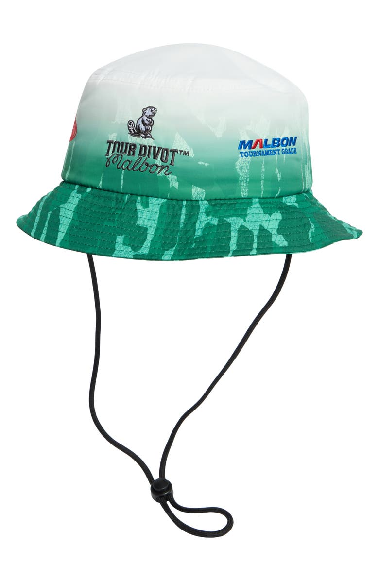 MALBON Sponsors Bucket Hat, Main, color, Divot Camo Jungle Gradient