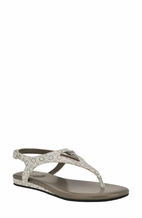 GUESS Jerrah Faux Leather Thong Sandal