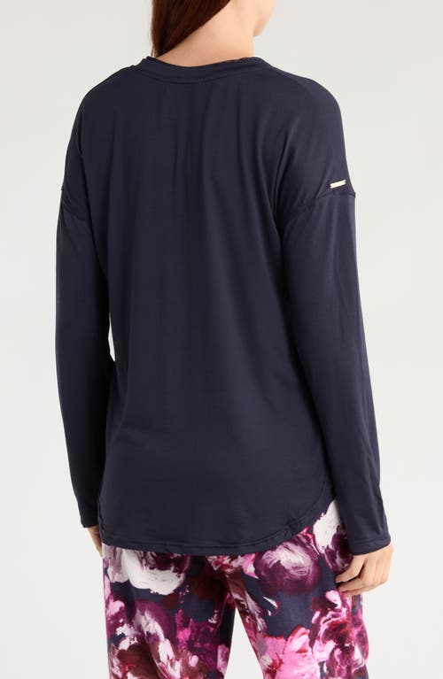 Ted Baker Sheer Mesh Trim Pajama Top In Blue