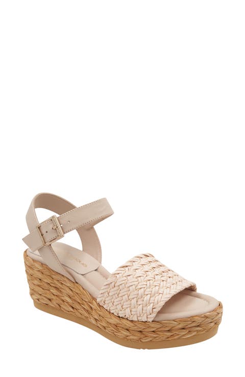 Carissa Ankle Strap Espadrille Platform Wedge Sandal (Women)