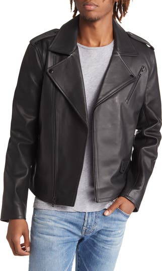 Treasure & Bond Monochrome Leather Biker Jacket | Nordstrom
