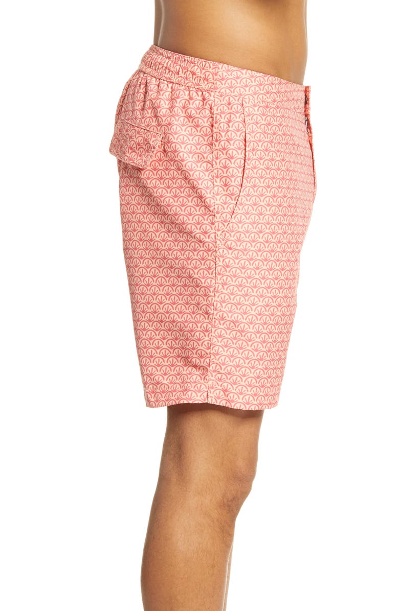 Onia Calder 7.5-Inch Shell Print Swim Trunks, Alternate, color, 