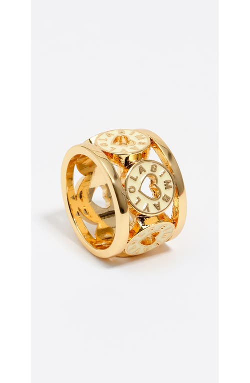 Bimba Y Lola Ring With Heart Logo In Gold