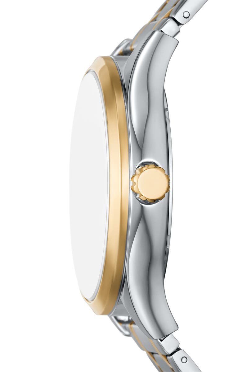 Fossil Fenmo Two-Tone Bracelet Strap & Leather Strap Watch, 44mm, Alternate, color, Two Tone/ Blue