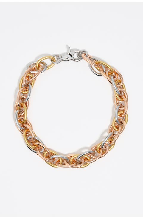 Three-Tone Chain Necklace