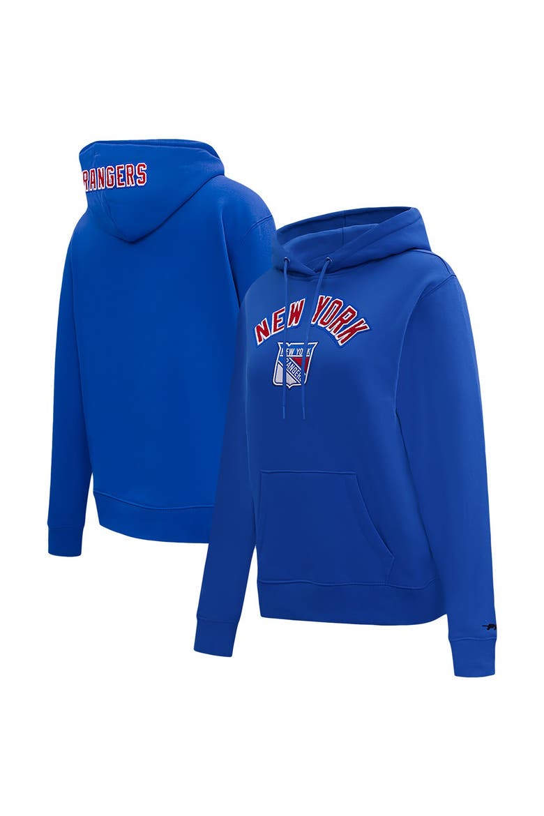 Women's Pro Standard Blue New York Rangers Classic Chenille Pullover Hoodie, Main, color, Blue