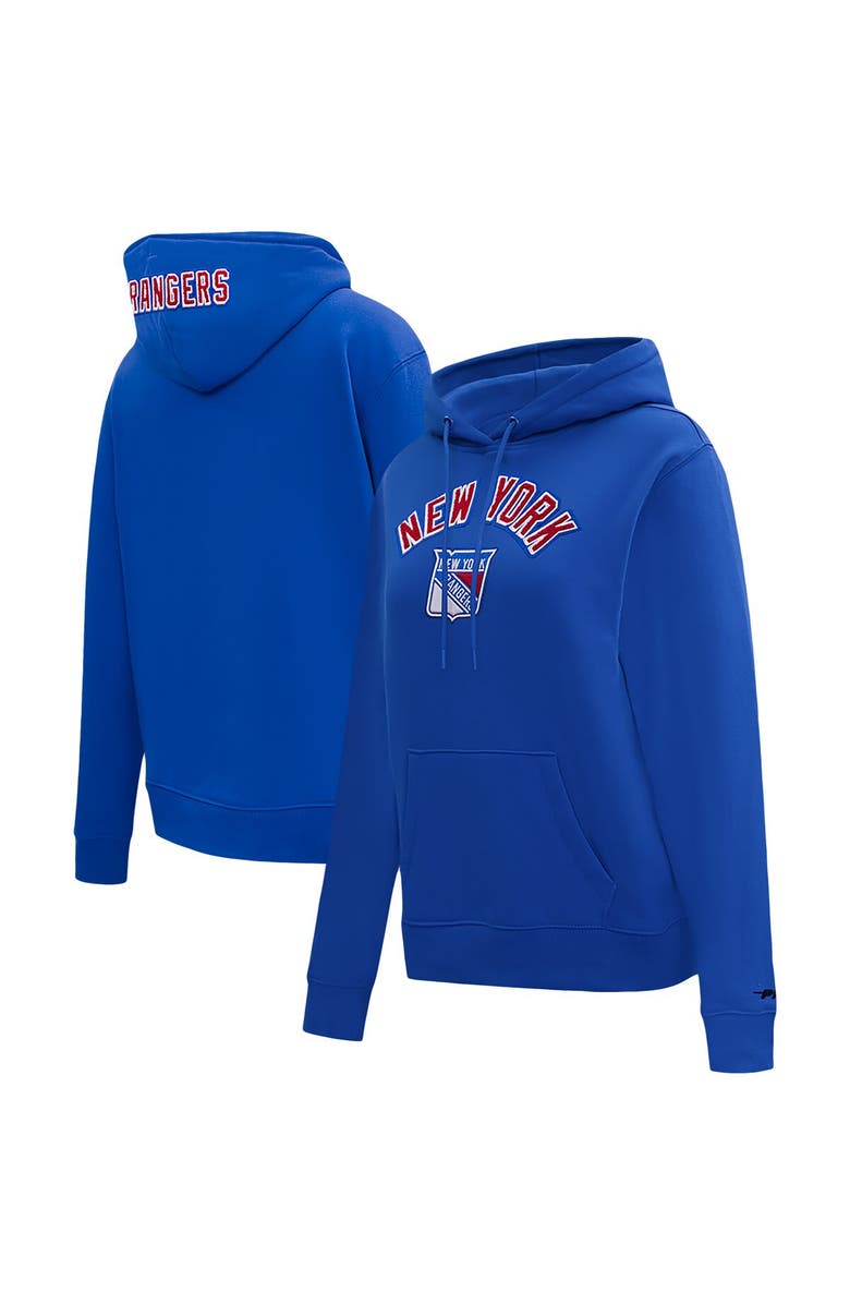 PRO STANDARD Women's Pro Standard Blue New York Rangers Classic Chenille Pullover Hoodie, Main, color, Blue