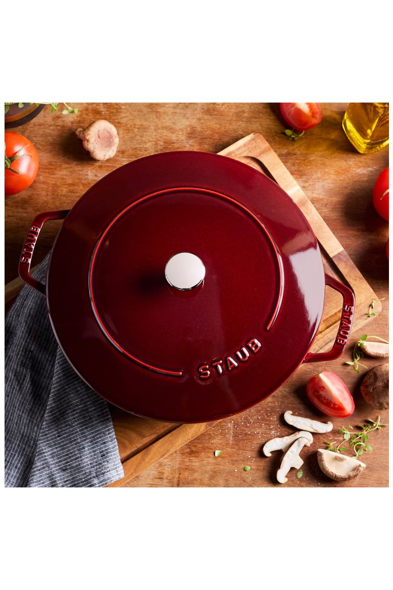 5-Quart Enameled Cast Iron Cocotte, Alternate, color, GRENADINE