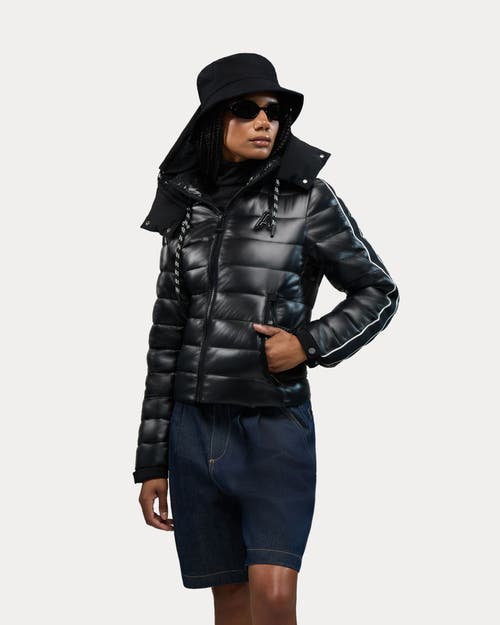 Alpenhaus Rousset Lightweight Cinched Puffer Jacket With Contrast Detailing In Black