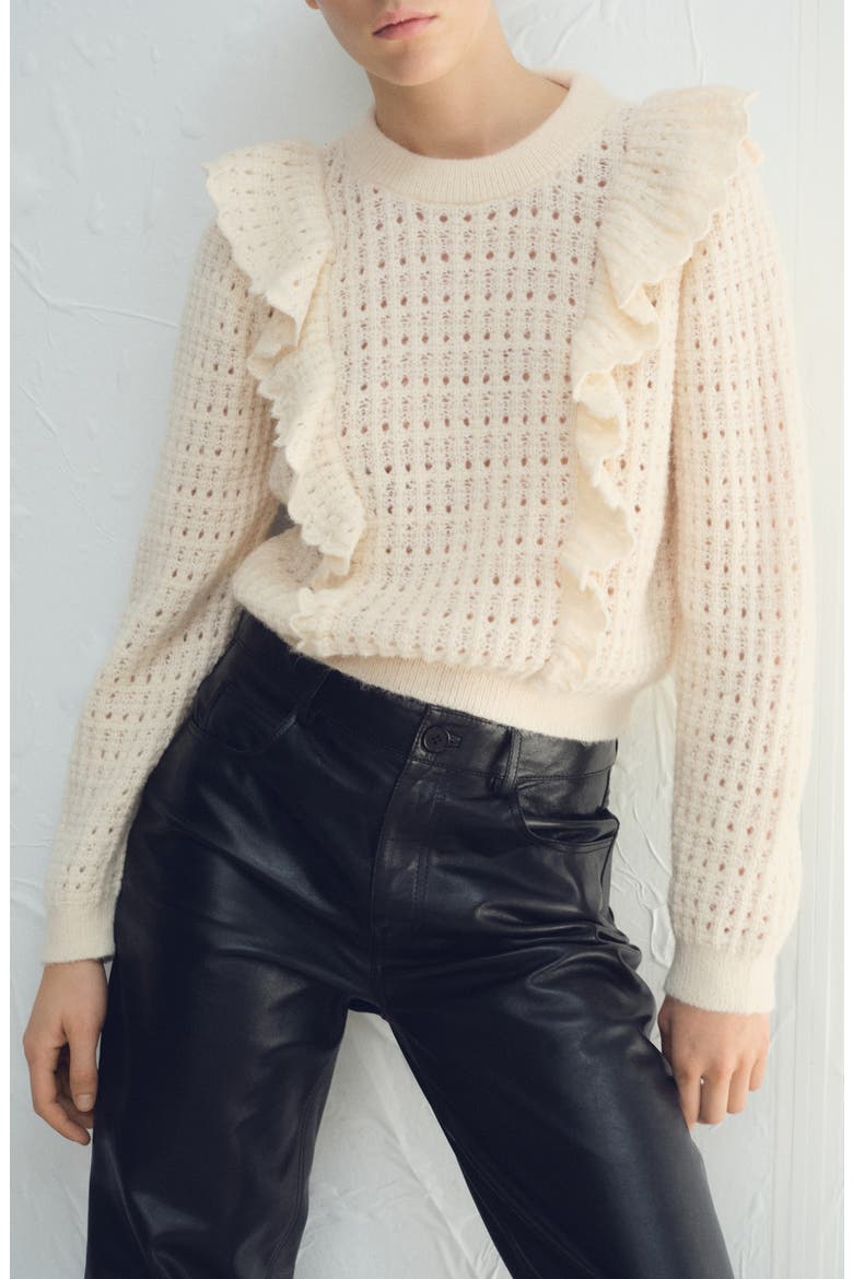 Openwork Sweater, Main, color, ECRU