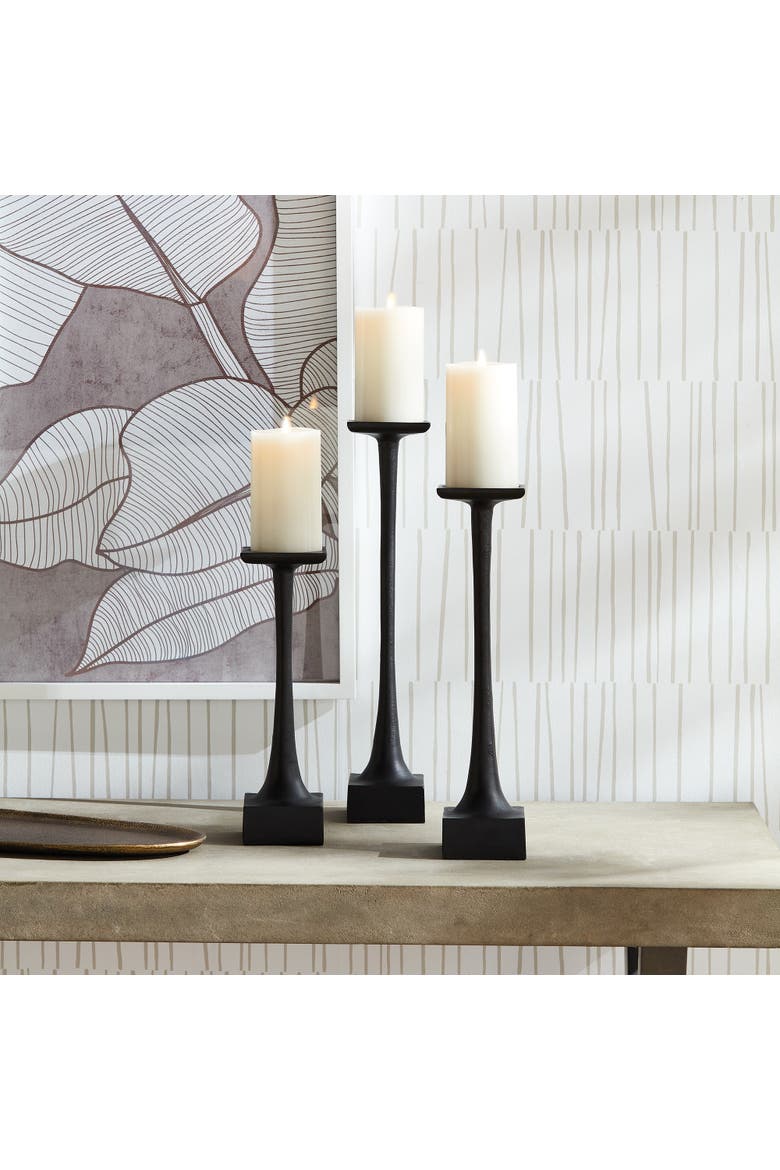 Milton Candle Stand, Alternate, color, Black