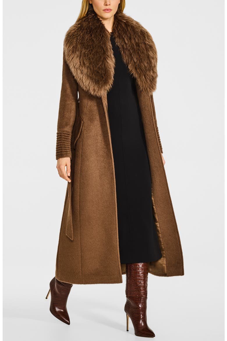 Suri Alpaca Maxi Coat, Alternate, color, CARAMEL