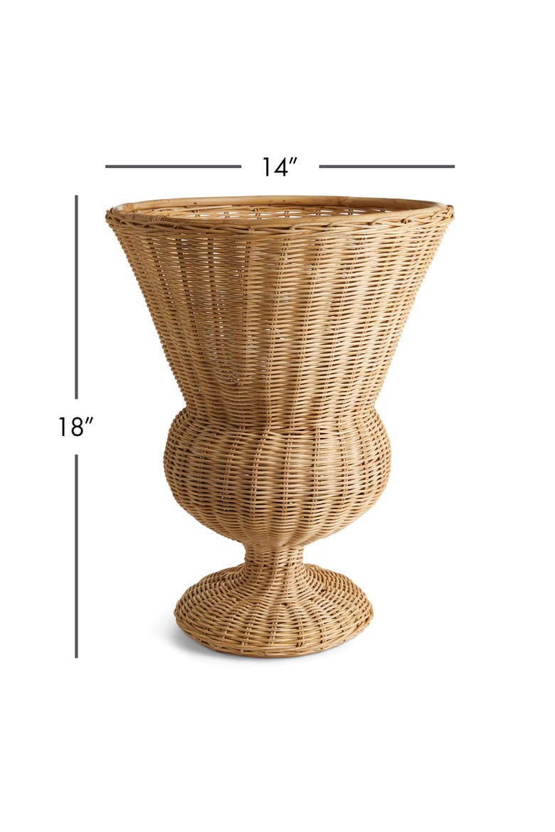 Riviera Footed Urn, Alternate, color, Brown
