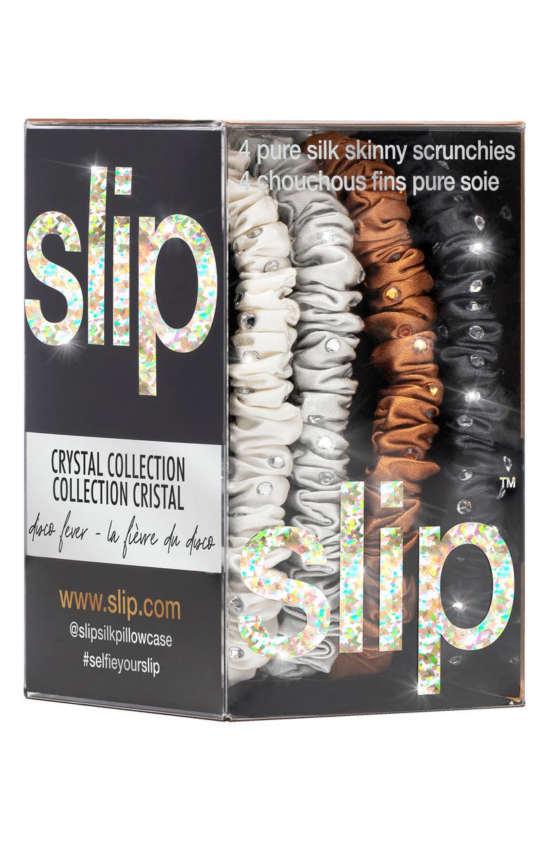 slip Disco Pure Silk Skinny Scrunchie Set, Alternate, color,