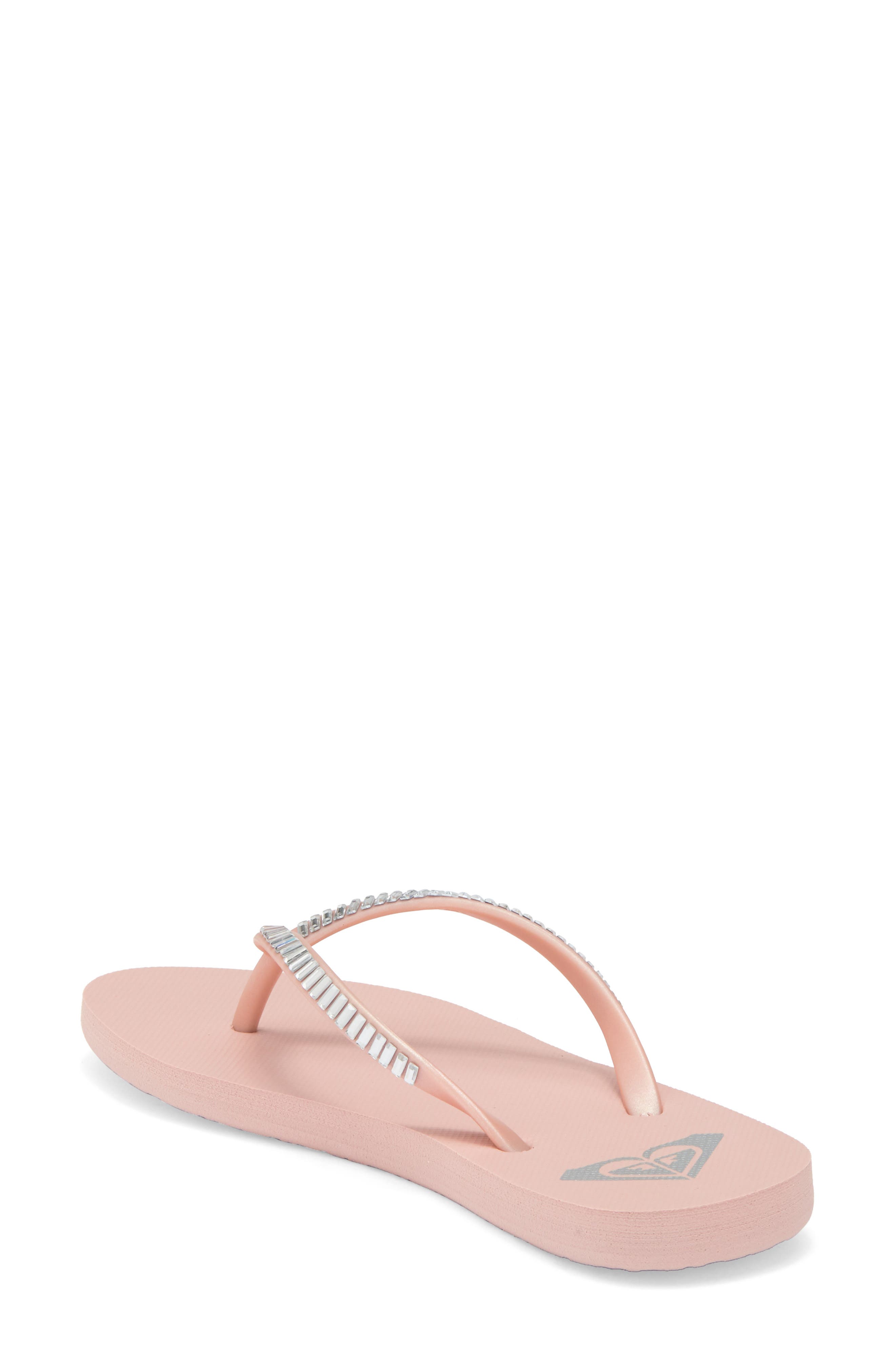 Roxy Bermuda Bling Flip Flop, Alternate, color, Peach