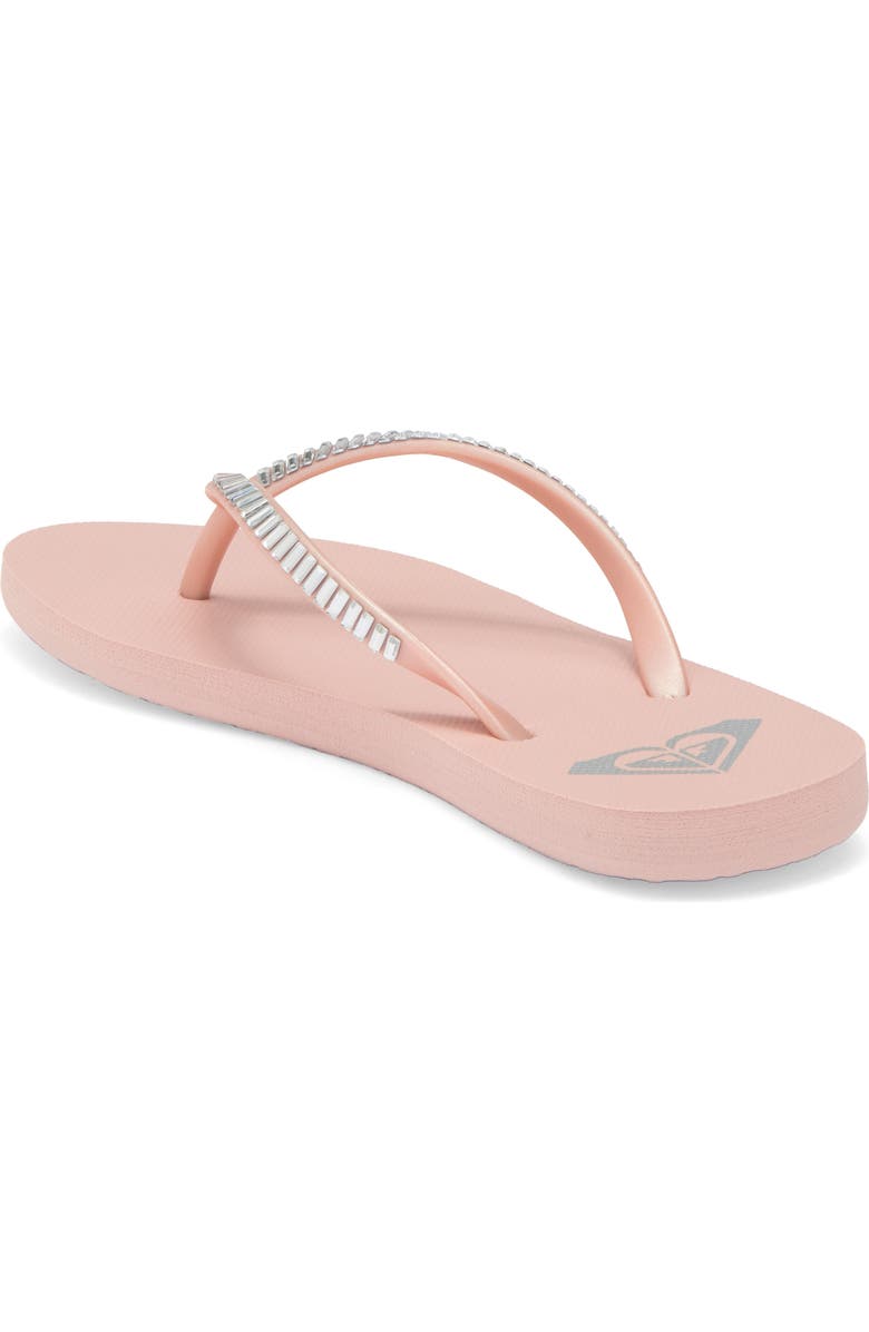 Roxy Bermuda Bling Flip Flop, Alternate, color, Peach