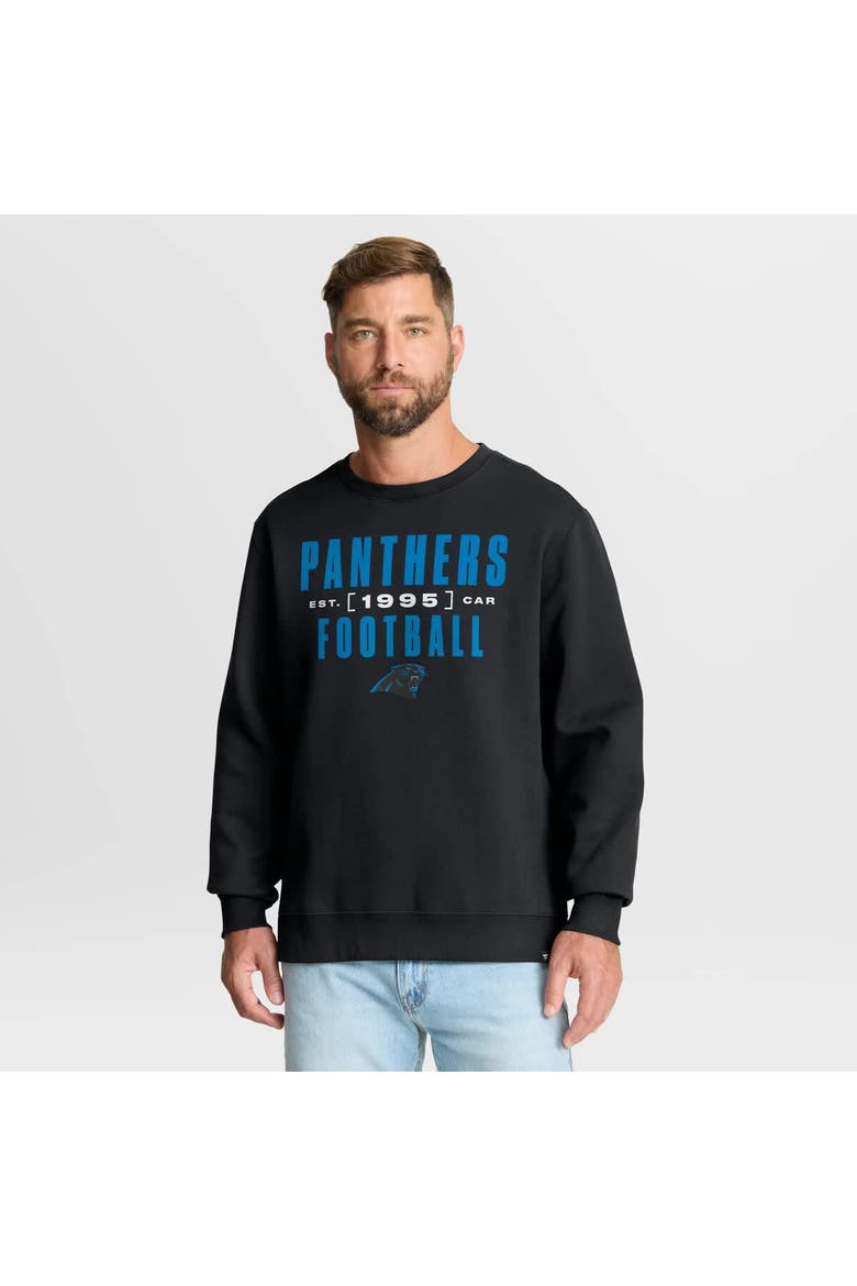 Men's Fanatics Black Carolina Panthers Powerful Throw Legacy Pullover Sweatshirt, Main, color, Black