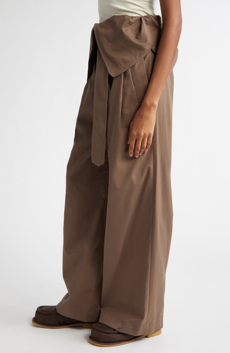 JW Anderson Foldover Belted Trench Trousers, Alternate, color, Smoke