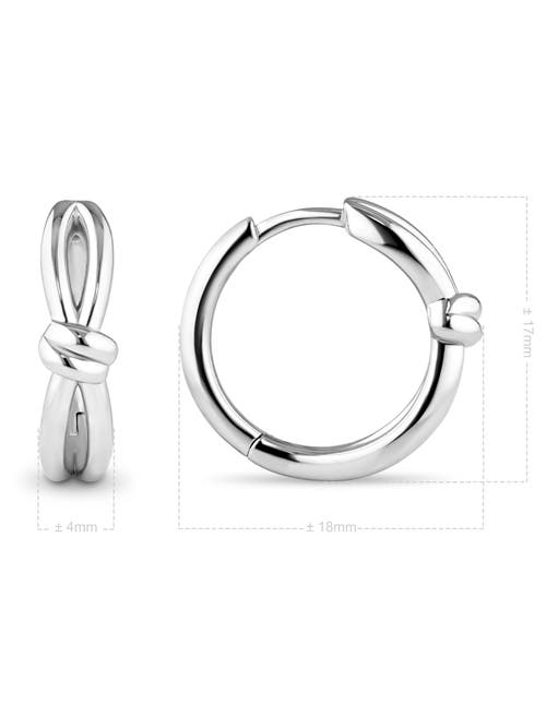 Devata Love Knot Hoop Earrings In Metallic