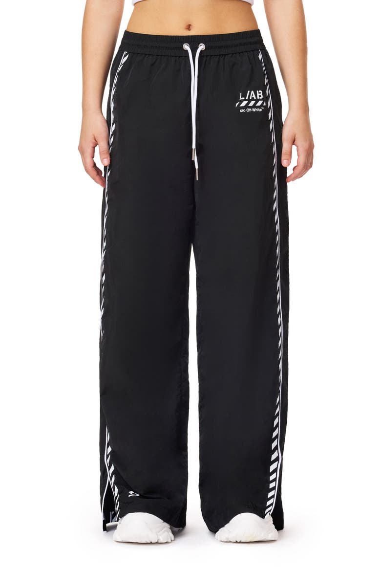 Logo Side Stripe Track Pants, Main, color, BLACK NIGHT