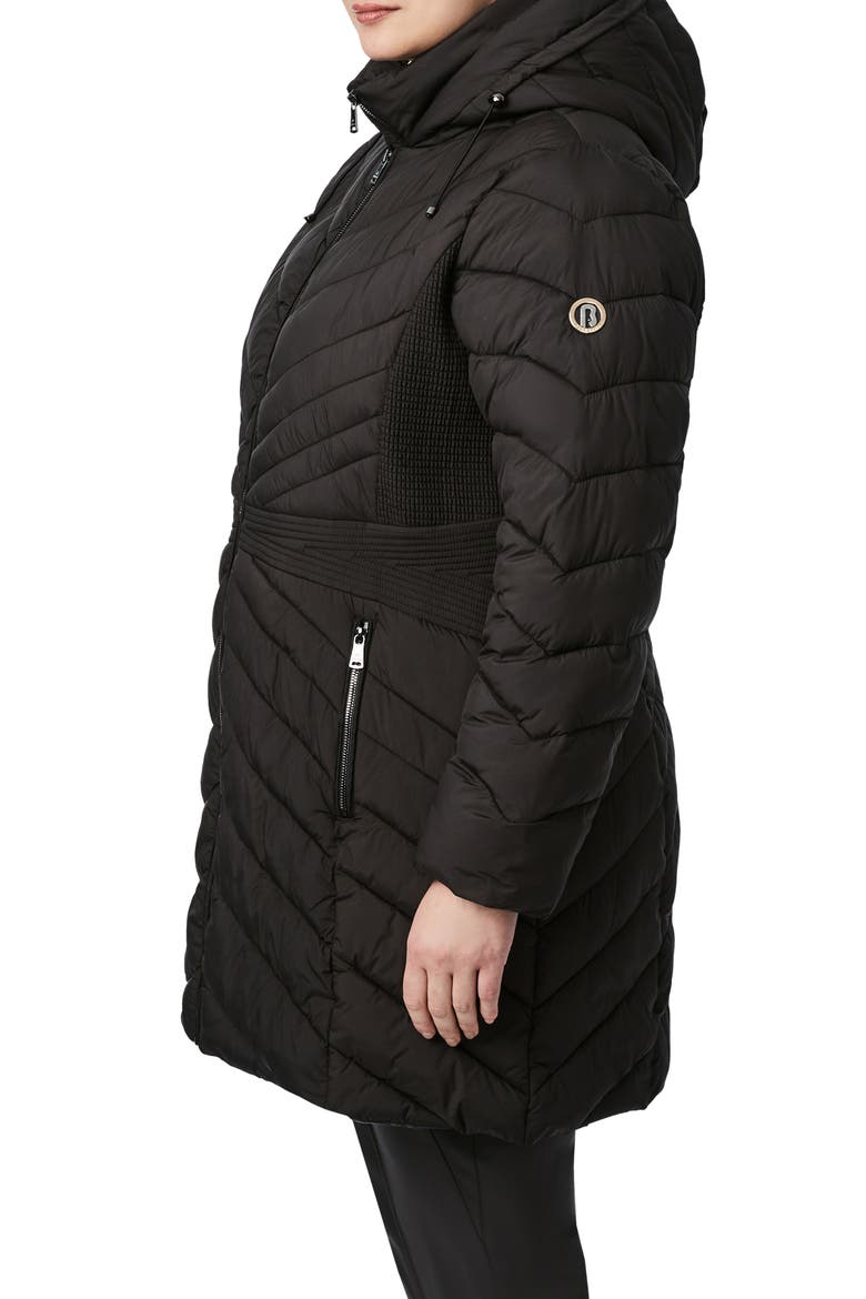 Softy Glam EcoPlume™ Packable Puffer Coat, Alternate, color, BLACK