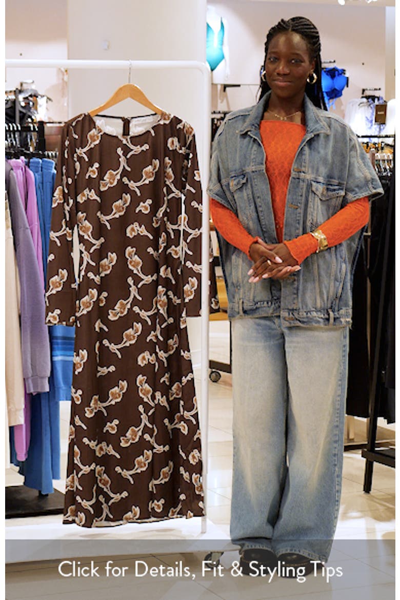 Maia Print Long Sleeve Maxi Dress video