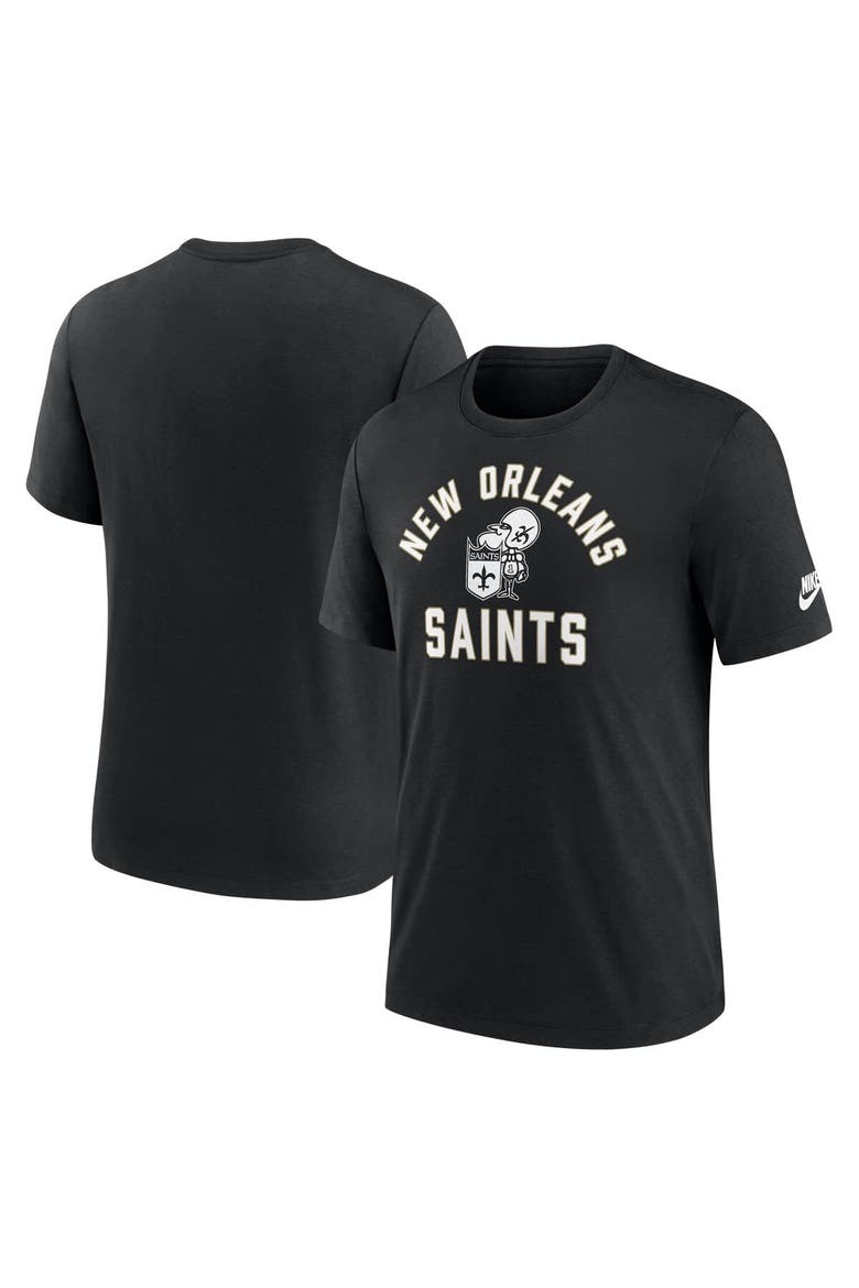 Men's Nike Black New Orleans Saints Favorable Timeline Tri-Blend T-Shirt, Main, color, Black