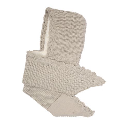 Hand Knit 2 Pocket Scarf Hood