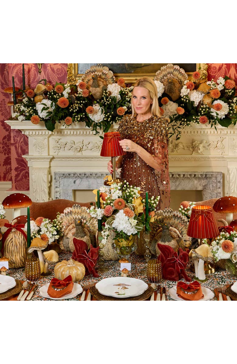 Mrs. Alice Velvet Bow Lampshade, Alternate, color, Orange