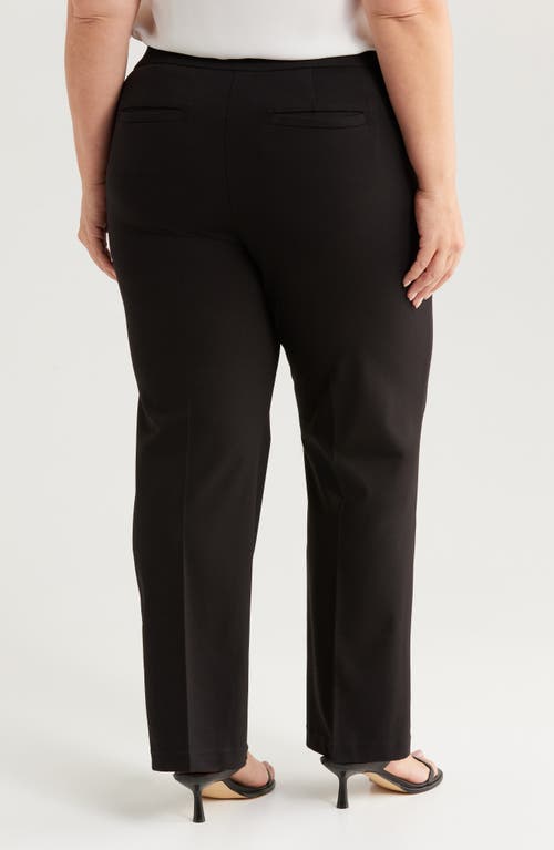 Shop Liverpool Los Angeles Seamed Pull-on Wide Leg Pants In Black