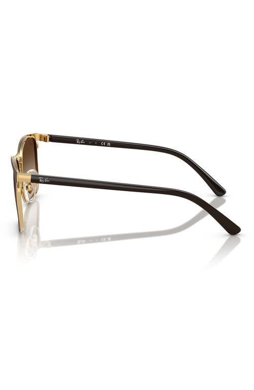 Ray Ban Ray-ban 48mm Gradient Square Sunglasses In Brown Gradient