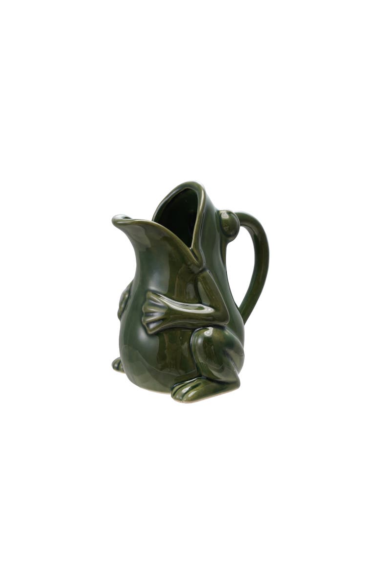 Storied Home Frog Pitcher, Main, color, Green